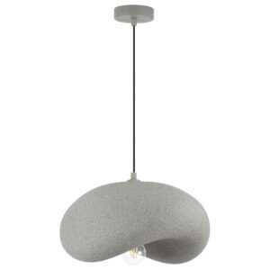 Nova Luce Šedé závěsné světlo Bambel 40 x 32 cm
