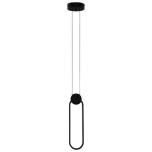 Nova Luce Černé kovové závěsné LED světlo Wiro 10 cm