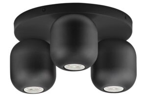 Nova Luce Černé kovové stropní světlo Marlin 36 cm