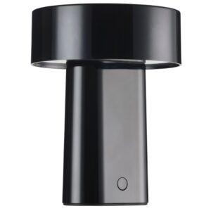 Zone Denmark Černá plastová nabíjecí stolní LED lampa Oblong