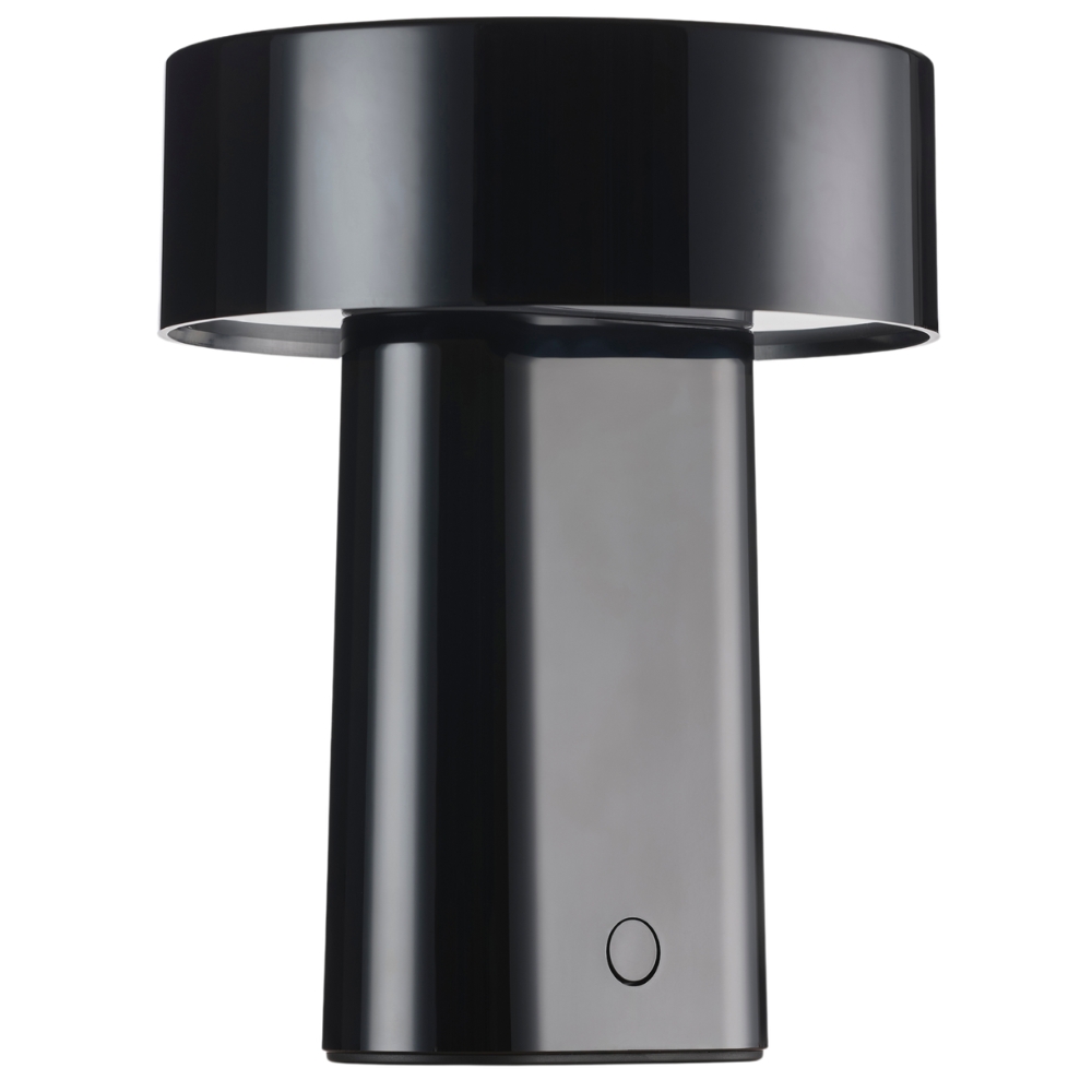 Zone Denmark Černá plastová nabíjecí stolní LED lampa Oblong