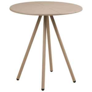 Nordic Living Béžový plastový zahradní bistro stůl Letta ø 70cm