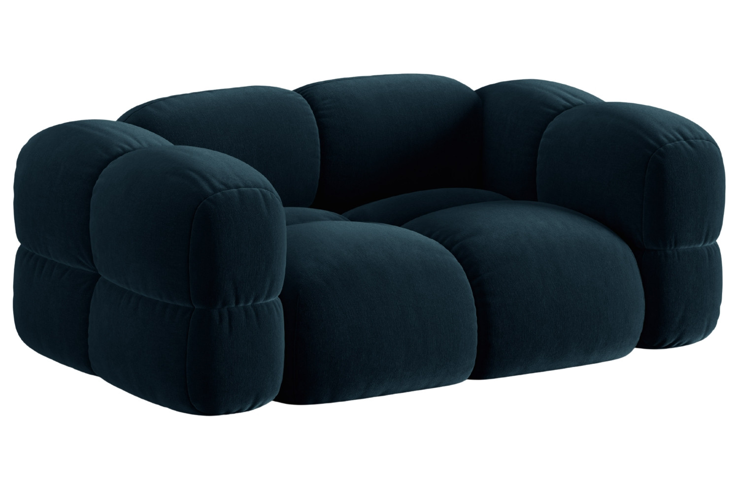Cosmopolitan Design Tmavě modrá sametová dvoumístná pohovka Loretto 180 cm