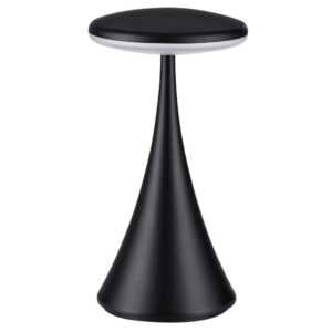 Nova Luce Černá kovová nabíjecí stolní LED lampa Elbo