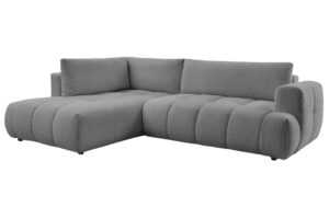 Bobochic Paris Šedá bouclé rozkládací pohovka Fuji 282 cm