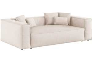 Cosmopolitan Design Béžová trojmístná pohovka Aveiro 220 cm