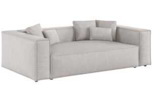 Cosmopolitan Design Světle šedá trojmístná pohovka Aveiro 220 cm