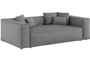 Cosmopolitan Design Šedá trojmístná pohovka Aveiro 220 cm