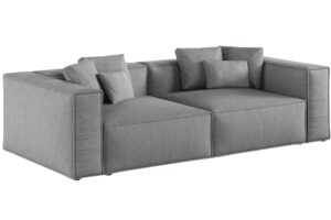 Cosmopolitan Design Šedá čtyřmístná pohovka Aveiro 236 cm