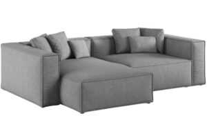 Cosmopolitan Design Šedá rohová pohovka Aveiro 254 cm