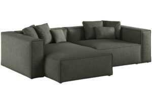 Cosmopolitan Design Tmavě zelená rohová pohovka Aveiro 254 cm