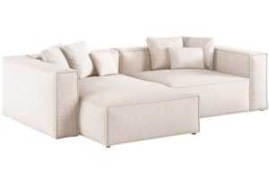 Cosmopolitan Design Béžová rohová pohovka Aveiro 254 cm